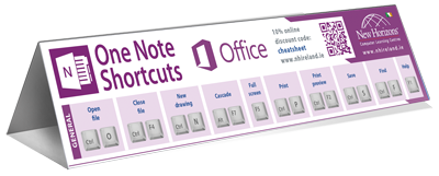 OneNote keyboard shortcut cheat sheet